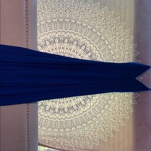 blue long slit dressed